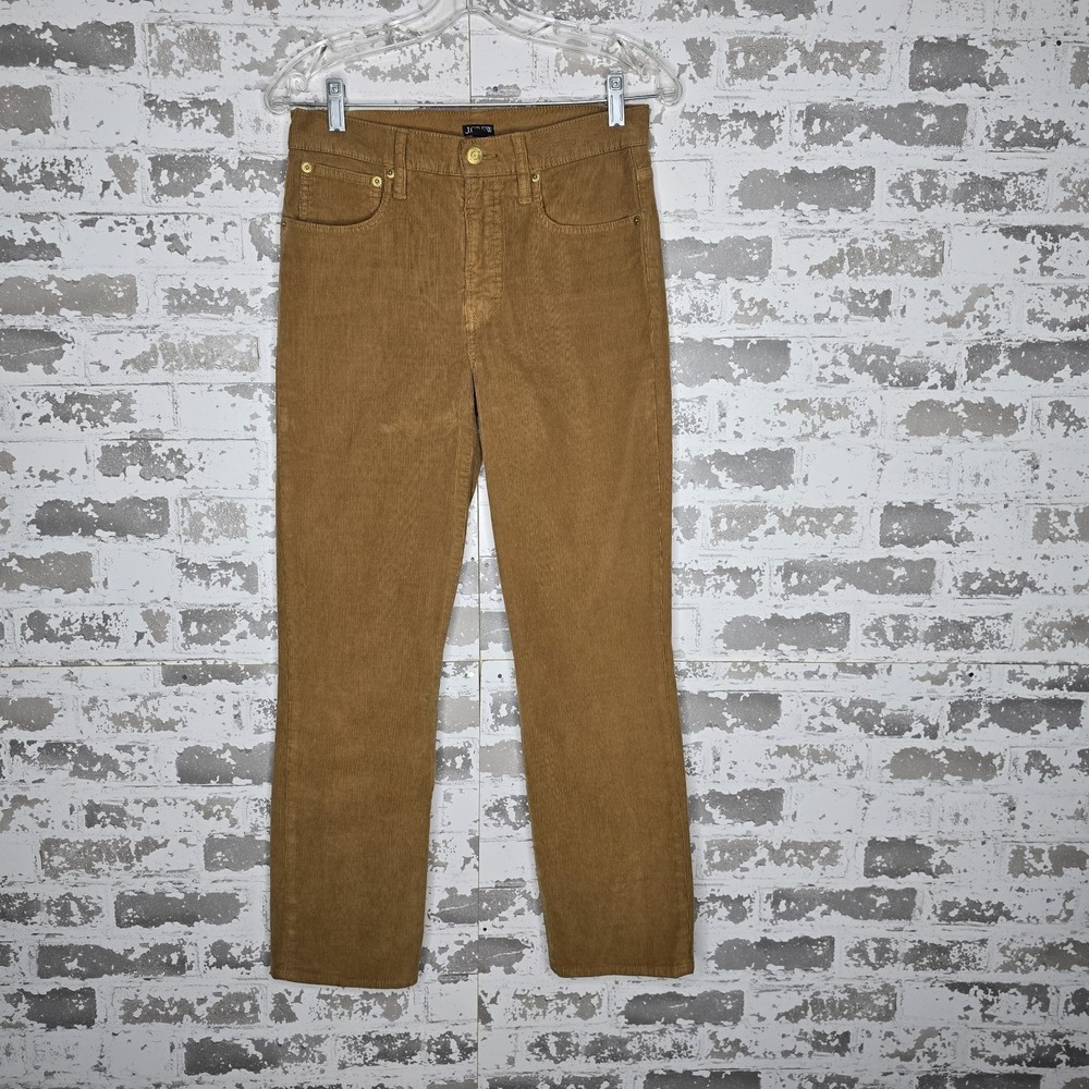 J Crew Corduroy Pants Womens 27 Vintage Slim-Straight Brandy Brown Fall 2023